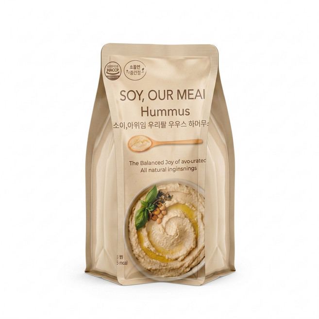 [소이아워밀] 우리콩 후무스 국산콩 대두 식물성 단백질 소스 hummus 200g, 1개