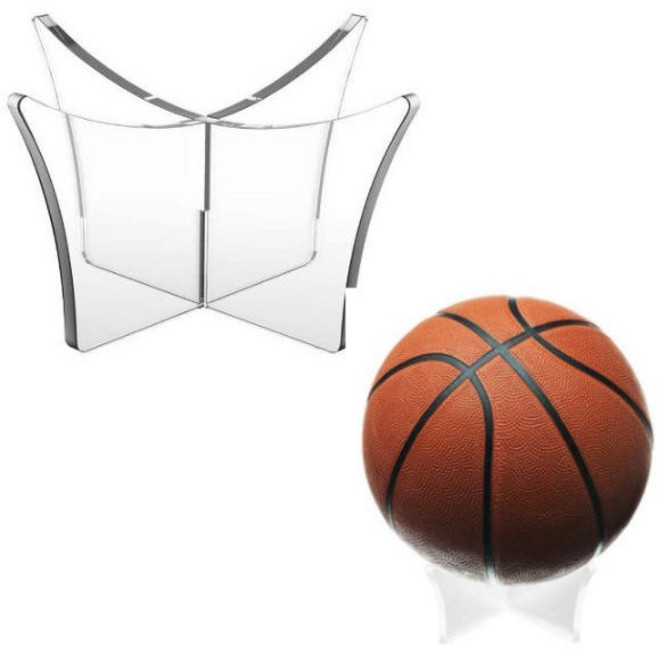 아크릴 축구공 농구공 공 볼 사인볼 전시 보관 받침대, 농구-축구공받침대, 1개