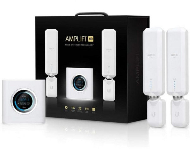 Ubiquiti Labs의 AmpliFi HD WiFi 시스템 심리스 홈 무선 인터넷 커버리지 라우터 메시 포인트 2개 기가비트 이더넷 WAN 포트 1개 케이블 및 익스텐더 교