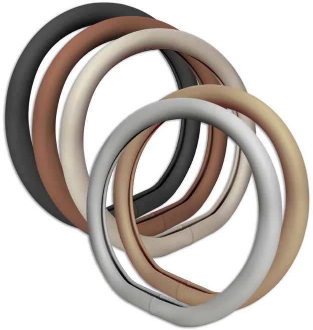 더 올뉴 그랜저(GN7) 베이직 D컷 가죽 핸들커버, 새들브라운