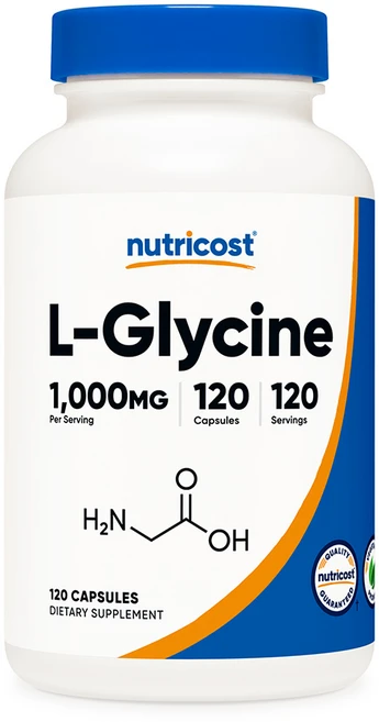 뉴트리코스트 L글리신 효능 1000mg 비건 NonGMO 글루텐 프리 (120캡슐), 120정, 1개 - 쿠팡