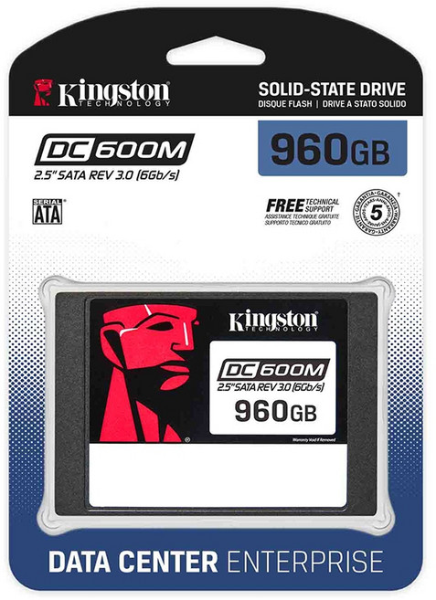 Kingston 金士頓 DC600M 2.5吋 SATA 企業級 SSD 固態硬碟-台灣公司貨, 960GB
