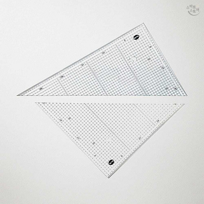삼각자 30cm 방안형 제도용 투명자 수학 교실용 측정 도구 화방 측정 투명방안 각도측정