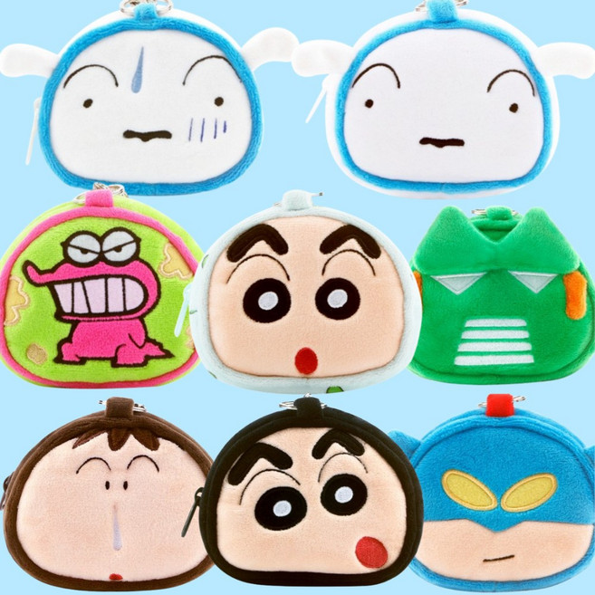 짱구 얼굴 미니파우치 파자마 흰둥이 맹구 액션가면 화장품 이어폰 에어팟 동전 지갑 파우치