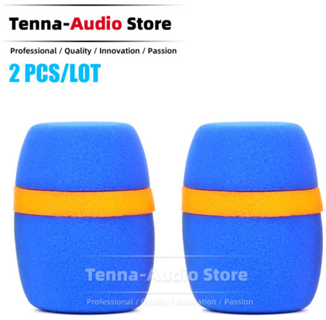 2PCS 안티 팝 필터 앞 유리 마이크 스폰지 커버 폼 SKM 100 300 500 MZW 1 SKM100 SKM300 Mic Windscreen, 03 2PCS Blue