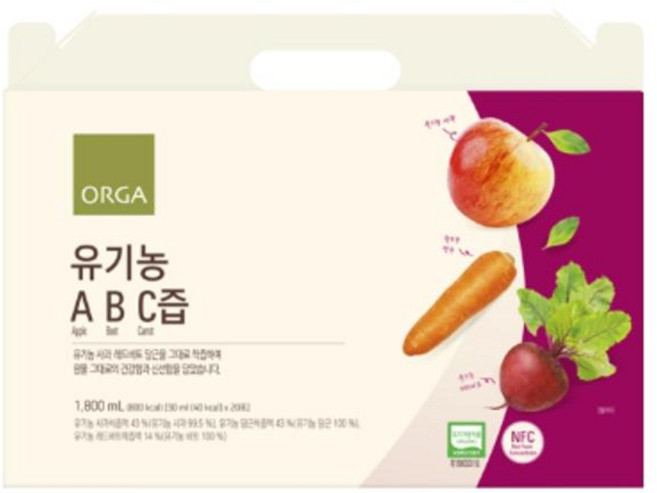 올가 유기농 ABC즙 1박스, 1.8L, 2박스