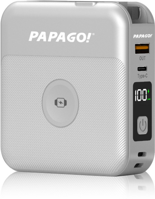 PAPAGO 第三代多功能磁吸無線充電行動電源10000mAh(支援蘋果手錶充電), 白色