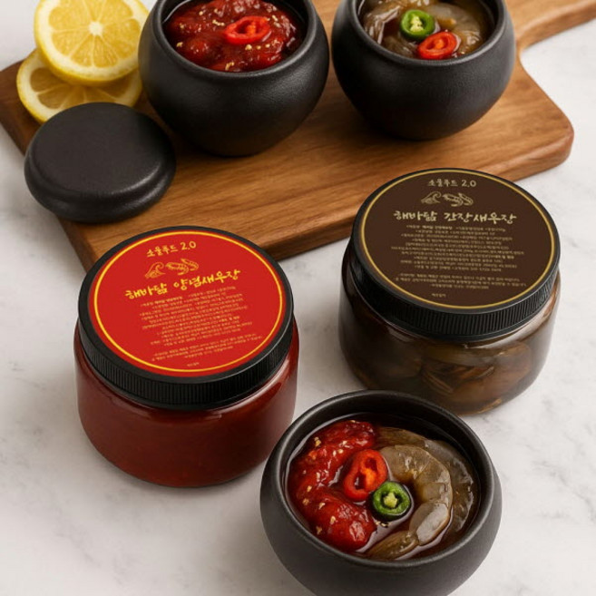 양념새우장 250g 2개 간장새우장, 양념새우장250g+양념새우장250g