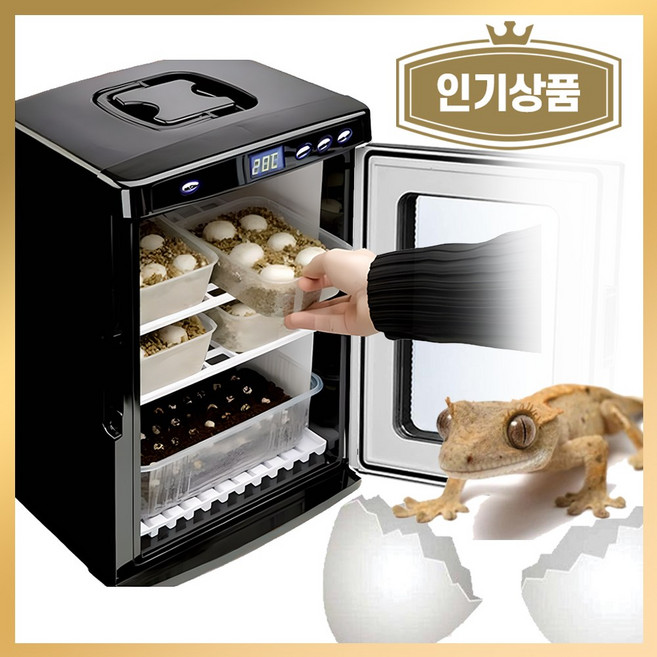 파충류 인큐베이터 부화기 도마뱀 거북이 게코 온도조절, 1개, 블랙