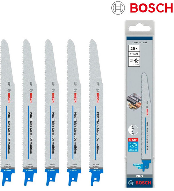 보쉬 컷소날 S1130CF 225mm 1팩 5개 파이프 메탈 컷쏘