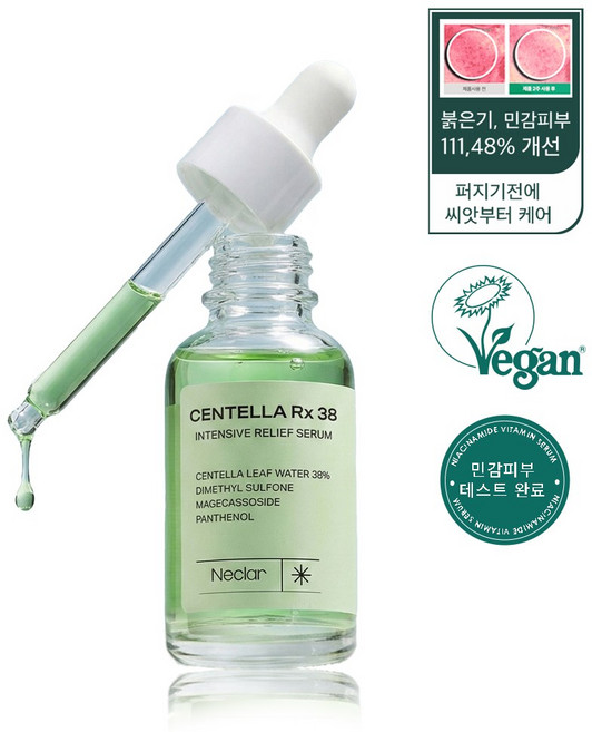 네클라 홍조 111% 개선 마데카 앰플 30ml 센텔라 시카 여드름 수분 붉은기 앰플, 1개