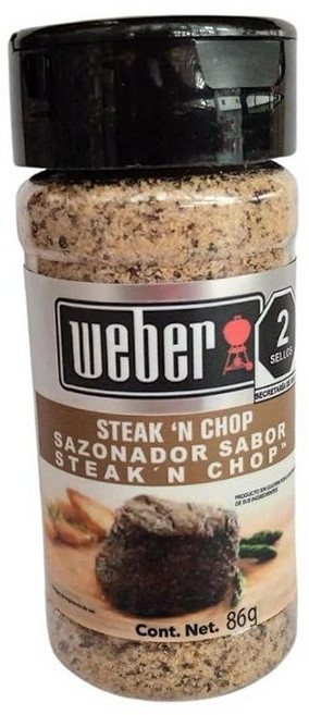 Weber Chicago 스테이크 시즈닝 70.9g(2.5온스) 쉐이커 143053, 스테이크앤찹