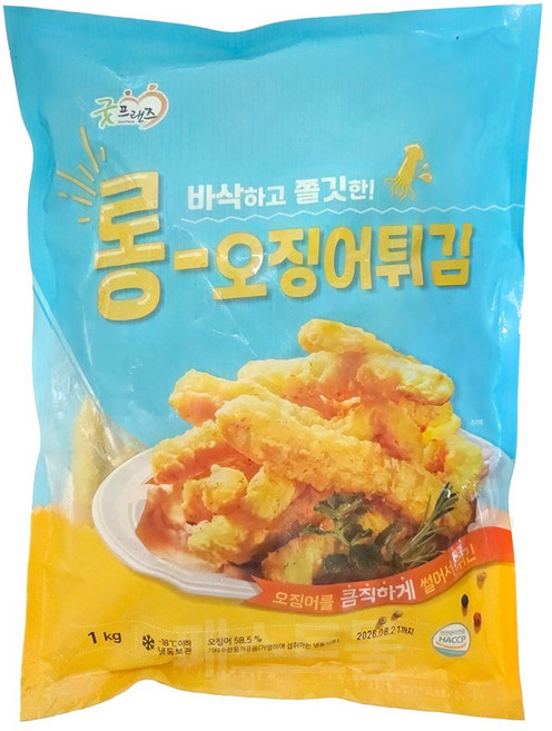 굿프랜즈 롱오징어튀김 1000g, 1kg, 1개