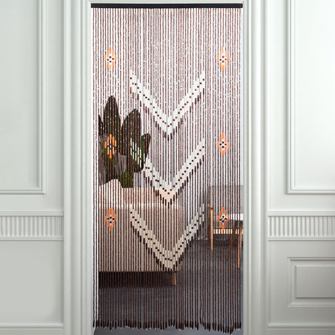 아리아스토어 목각 구슬 문발 90x130cm / 90x190cm, 브라운V 90x190cm