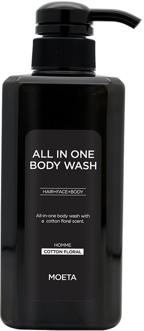 모에타 올인원 바디워시 코튼 플로랄향, 500ml, 1개