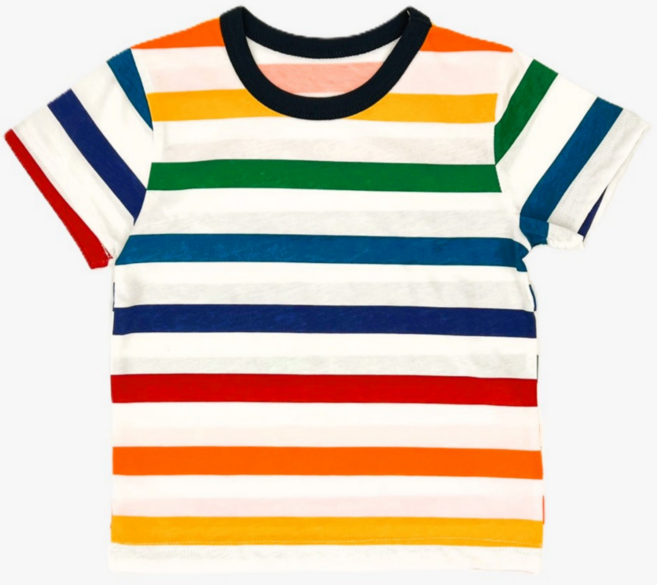 뉴키즈팩토리 키즈 유아 어린이집 유치원 반티 단체티 반팔 라운드 무지개티셔츠