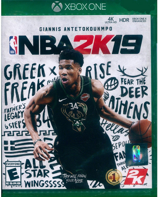 XBOX ONE NBA 2K19 勁爆美國職籃 中英文美版 支援4K HDR 遊戲, 1個, 現貨全新, 現貨全新