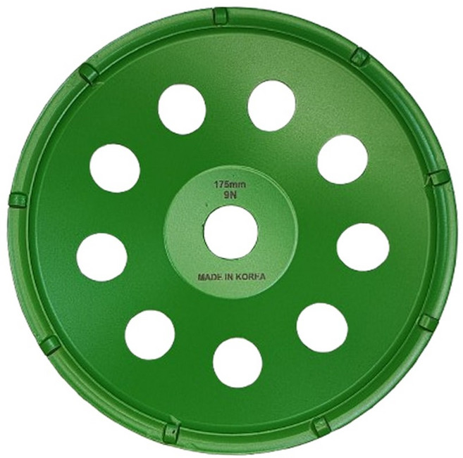 국산 PCD컵 에폭시 우레탄 바닥 제거 철거 연삭기 그라인더 라운드팁 날 175mm 평컵, 1개