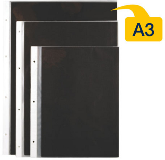 아톰 포트폴리오내지(A3 20매 R112), 검정, 단품