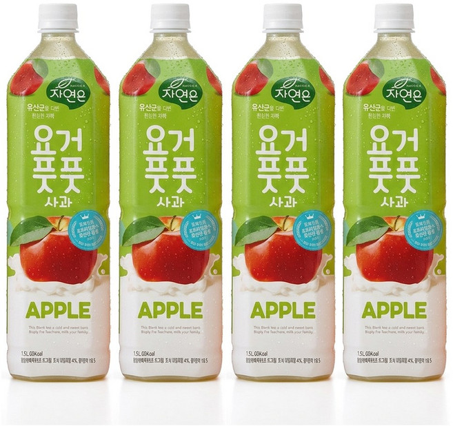 제트스카이 웅진 요거풋풋 사과, 1.5L, 4개