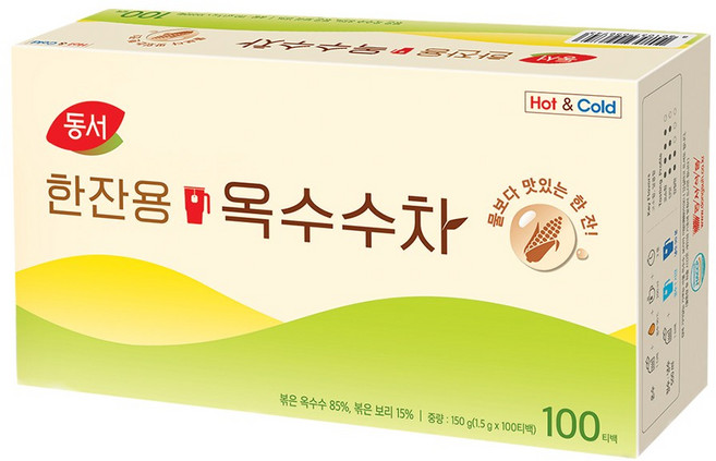 동서 한잔용 옥수수차, 1.5g, 100개입, 8개