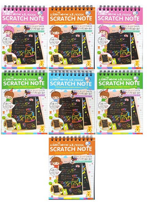 스크래치페이퍼노트A6 7권입/매직페이퍼트/DSMG, 7권