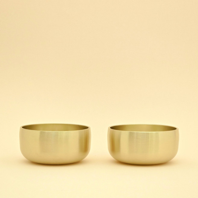 [유기담] 방짜유기 밥그릇 세트, 2개