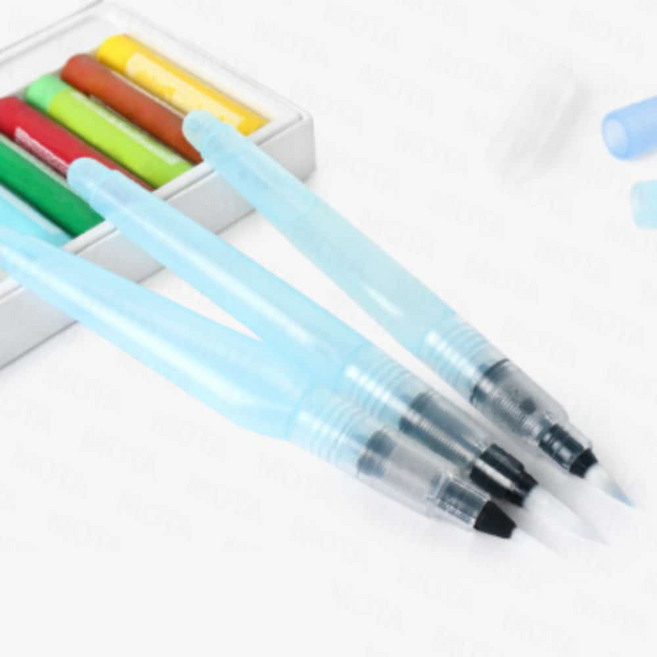 펜텔 아쿠아 워터브러쉬 캘리그라피 수채화 붓 워터 브러시 대형 1p, 1개, 중