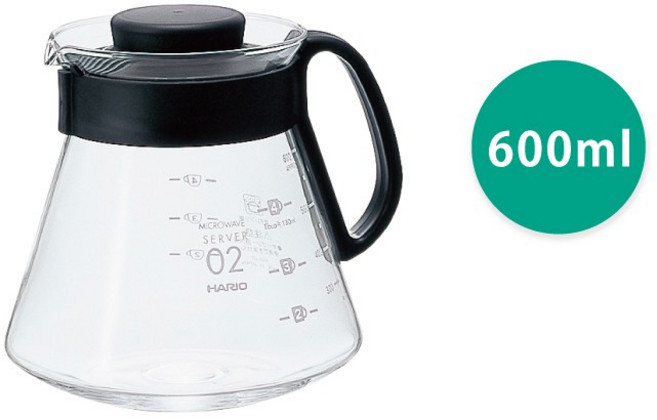 HARIO V60 經典咖啡分享壺 600ml, 1個