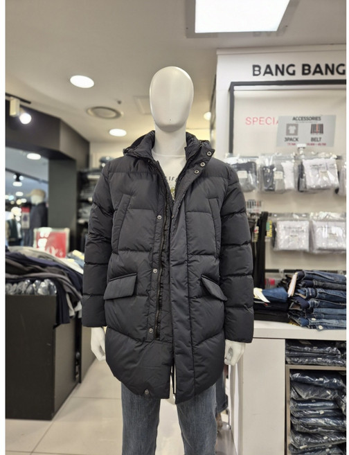 뱅뱅 겨울 남성 가볍고 따뜻한 후드 탈부착 패딩 사파리 점퍼