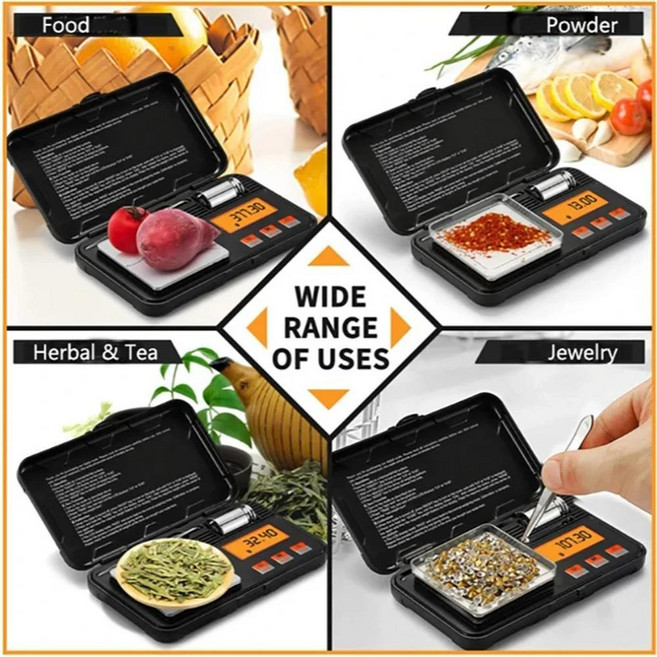 휴대용 디지털 정밀 전자 금 주얼리 캐럿 저울 포켓 미니 Mg 커피 계량 0.001g, 02 50g-0.001, 1개