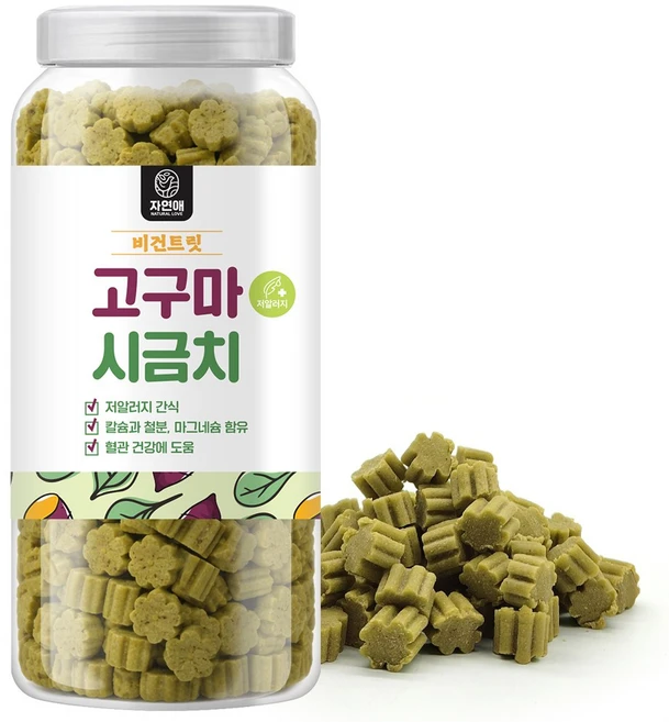 자연애 비건트릿 고구마 시금치 460g, 고구마+시금치, 1개 - 쿠팡
