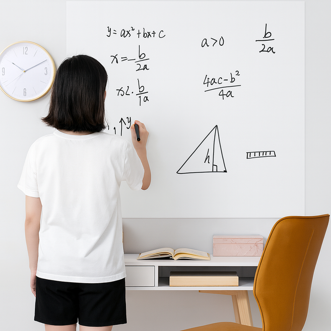 아우리온 간편부착 흔적없는 재사용 붙이는 화이트 보드, 플라스틱