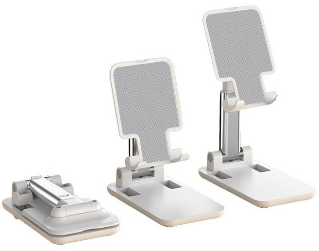 탁상용 접이식 휴대폰 거치대, 1개, 화이트