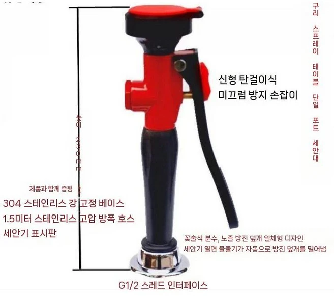 비상 안구 세척기 눈세정 아이워셔 실험실 과학실 클리너, A. 단일포트 눈세척 장착, 1개 - 쿠팡