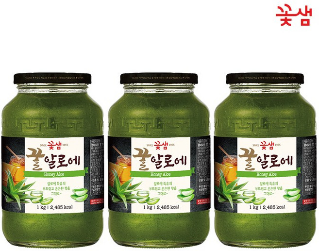 꽃샘 꿀알로에, 1kg, 3개
