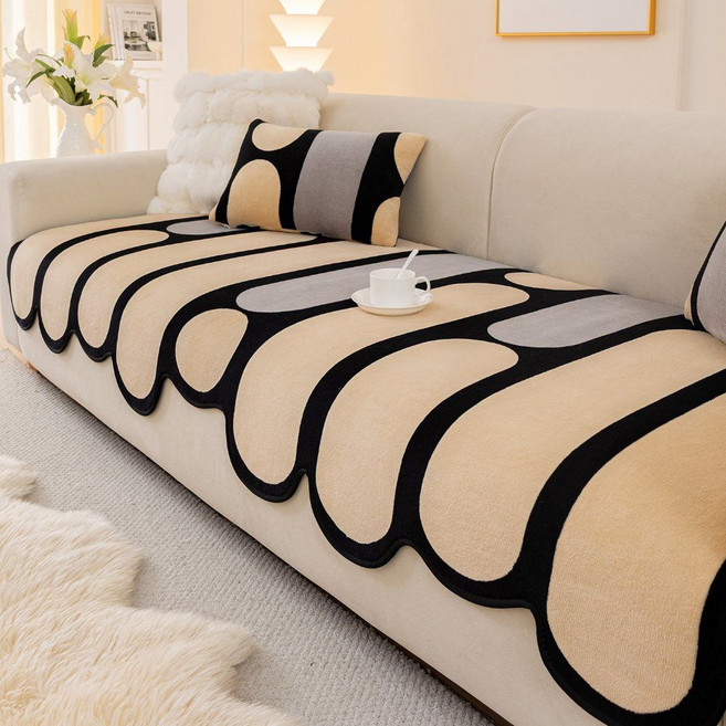 네오포스트 비정형 대형 모던 특별한 소파패드 소파 사계절 매트 러그 토퍼 방석 카페트, 1개, 난차오-그레이 아기 양털