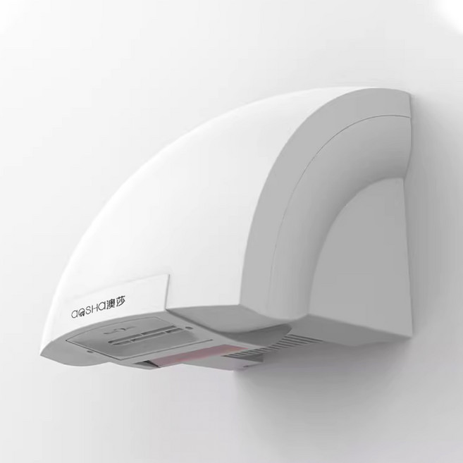 저소음 초고속 핸드드라이어 손건조기 드라이기 벽걸이형 화장실 업소용 가정용 방수 강풍, 화이트 열풍+냉풍