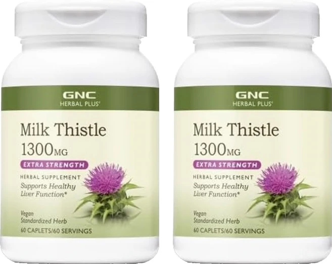 GNC 밀크 씨슬 1300mg 엑스트라 스트렝스 캐플렛, 60정, 2개 - 쿠팡