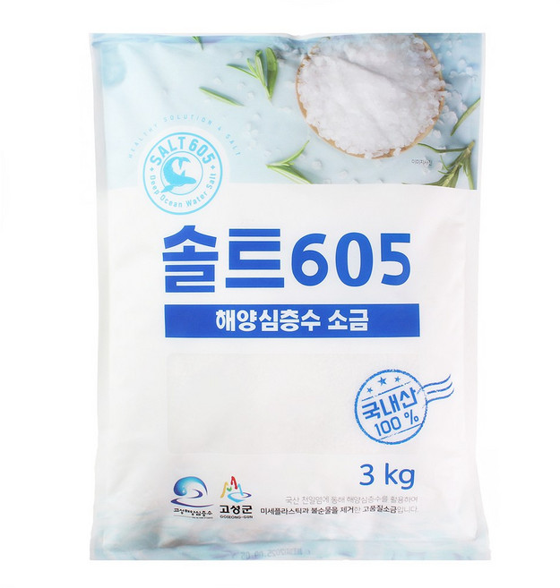 해양심층수 미네랄 프리미엄 소금 천일염, 3kg, 1개