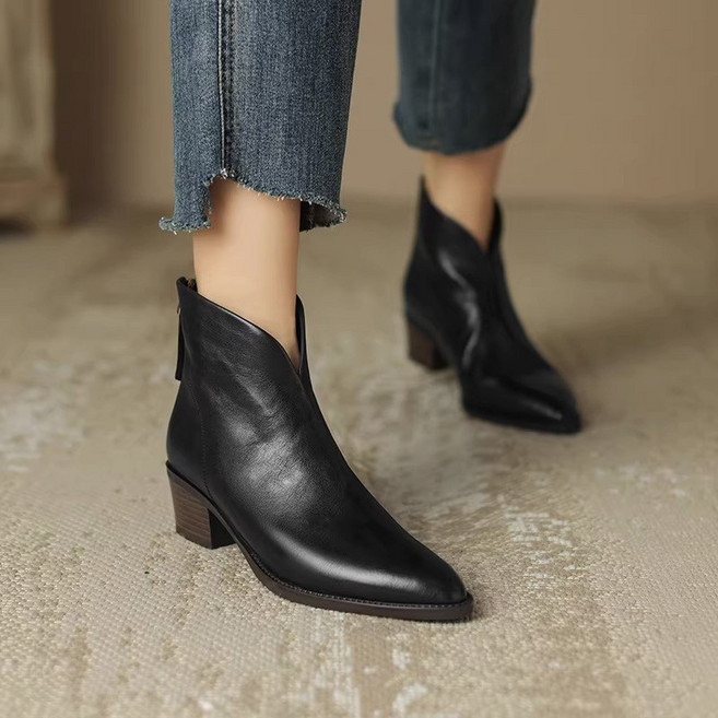 POMTOR 여성 앵클부츠 베이직 부츠