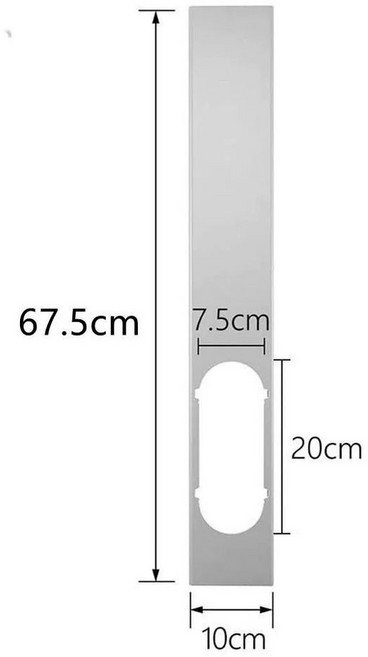 파이프 관 에어컨 자바라 창문형 이동식 배기관, I. 67.5cm 단일 홀 플레이트 1 조각 나사