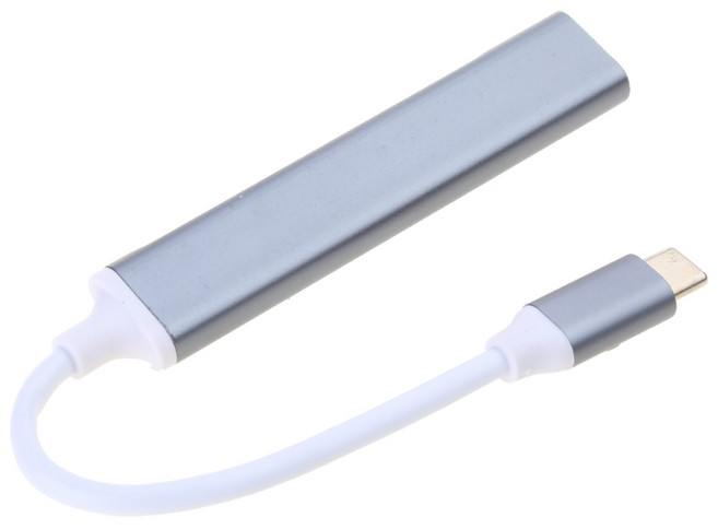 타입 C 및 USB 장치와 호환되는 4-in-1 USB 허브 USB 어댑터 마우스 키보드 폰 태블릿 알루미늄 합금 연결, Tyep C interface, 1개, 사이즈 이미지 참고