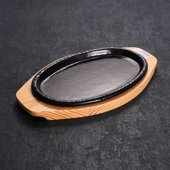 무쇠 주물팬 타원 스테이크 2호 콘치즈팬 무쇠팬 그릴팬 구이팬, 1개, 본상품선택