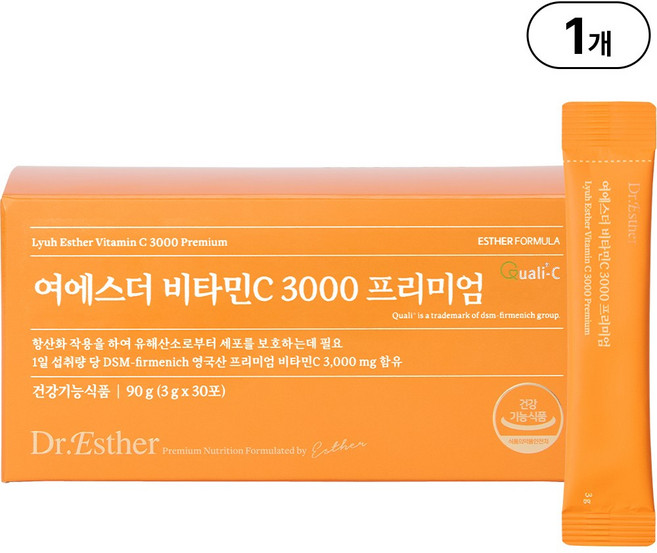 본사직영 여에스더 비타민C 3000 프리미엄 l 하루 한 포 3000퍼센트 고함량 l, 30회분, 1개