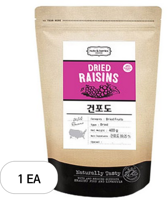 넛츠앤베리스 건포도, 400g, 1개