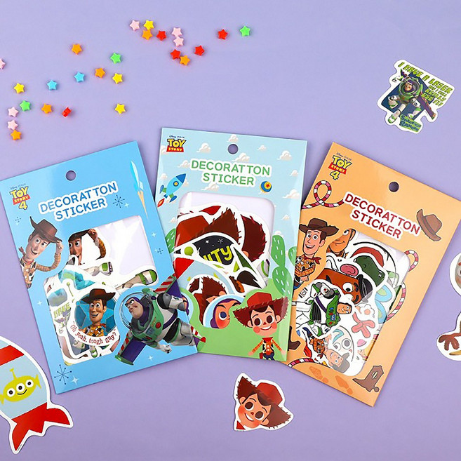 디즈니 토이스토리 데코스티커 (3 option), 베이지