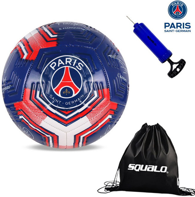 비바스포츠 파리생제르맹 사인 축구공 SE-01, SE-01 + SQ 공 가방 & 공 펌프, 1개