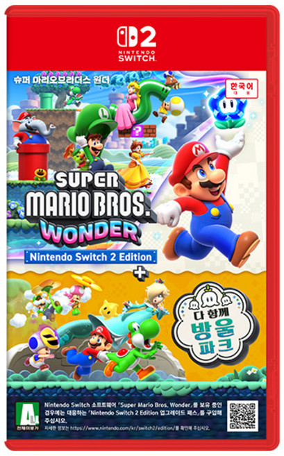 닌텐도 슈퍼 마리오브라더스 원더 스위치2에디션 + 다 함께 방울 파크, 비닐 개봉시 반품 불가