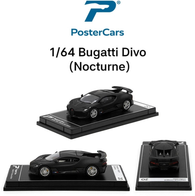포스터카 164 장난감 자동차 모델 Lamborghini McLaren Bugatti Koenigsegg Pagani Aston Martin 다이캐스트 차량 미니어처 프리 휠, [16] Bugatti Divo